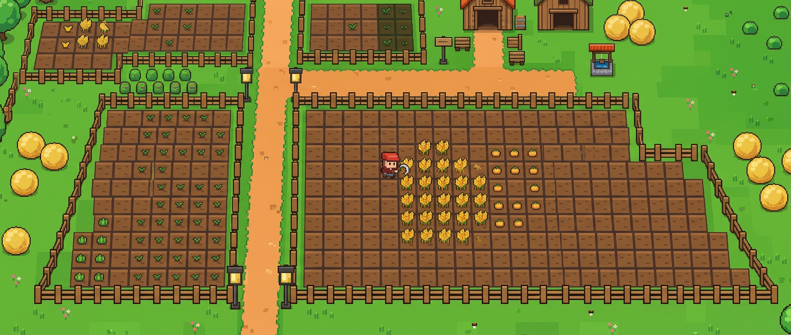 Gameplay pixel-art scene